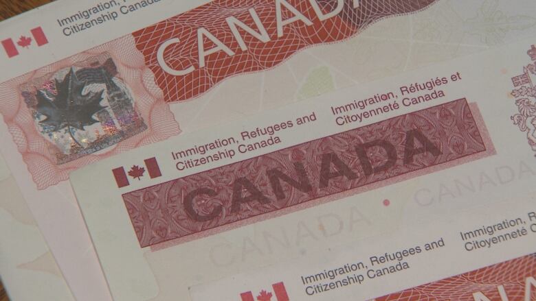 A closeup of an official document from Immigration, Refugees and Citizenship Canada