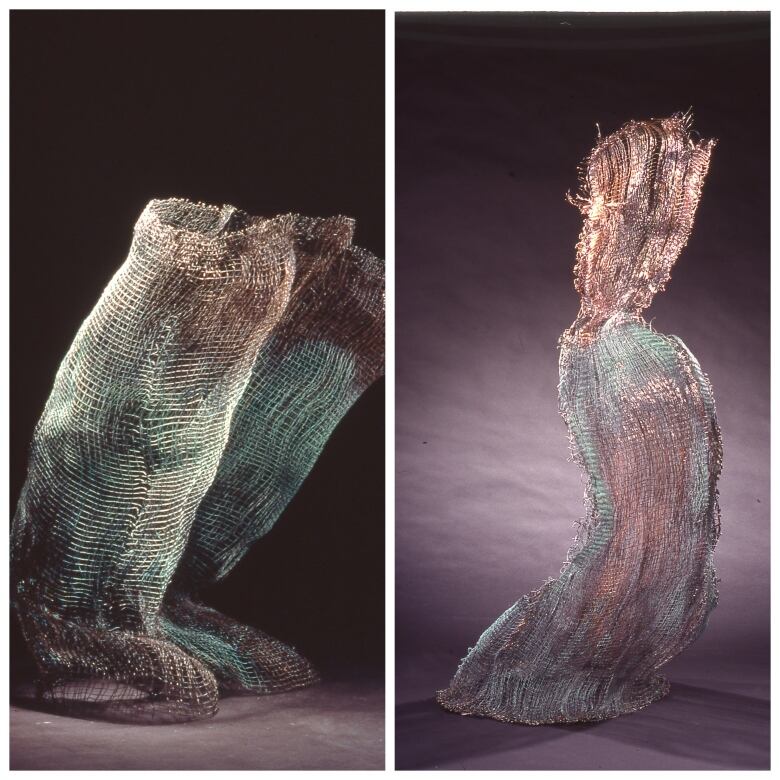 Two more samples of copper works of art created by Dawn Macnutt that were stolen from her studio.