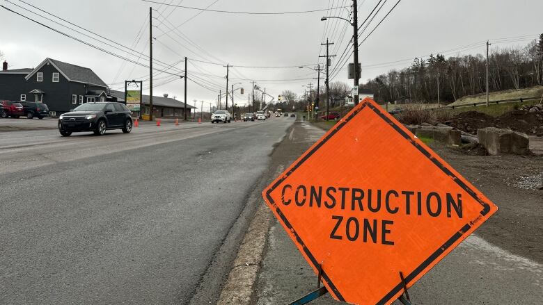 Nova Scotia Power is moving utility poles and lines to allow for the realignment of the Kings Road approach to the new roundabout at Kenwood Drive.