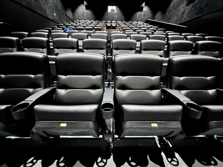 rows of seats in a movie theatre