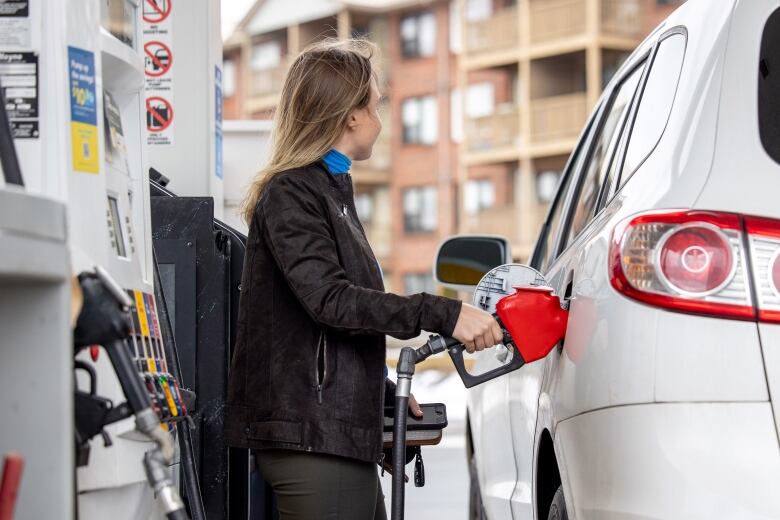 Some drivers in Saskatchewan say they're looking to reduce their gas consumption as prices continue to rise. Images of gas pumps and prices on May 10, 2022 in Regina, Sask. 