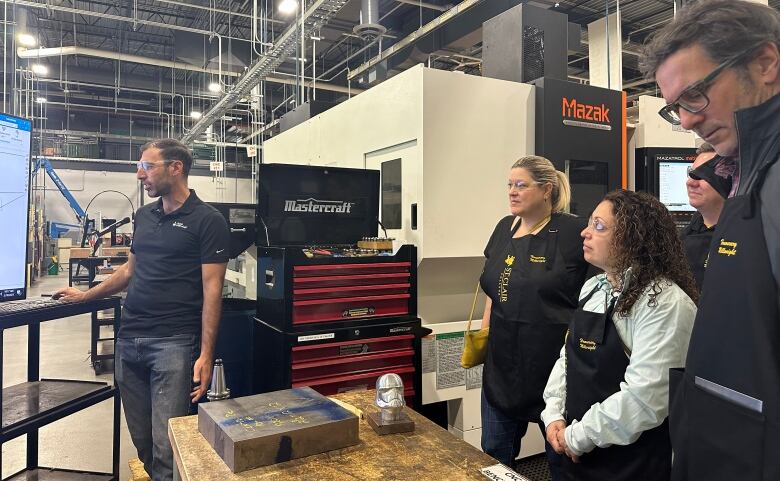 Guidance Counsellors get a demonstration at St. Clair College as they learn more about various skilled trades.