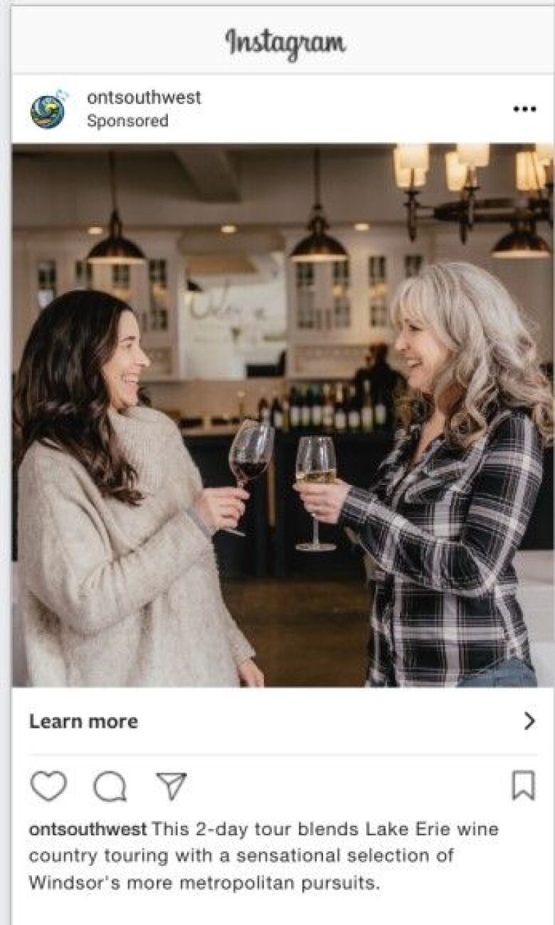 A photo of an Instagram ad