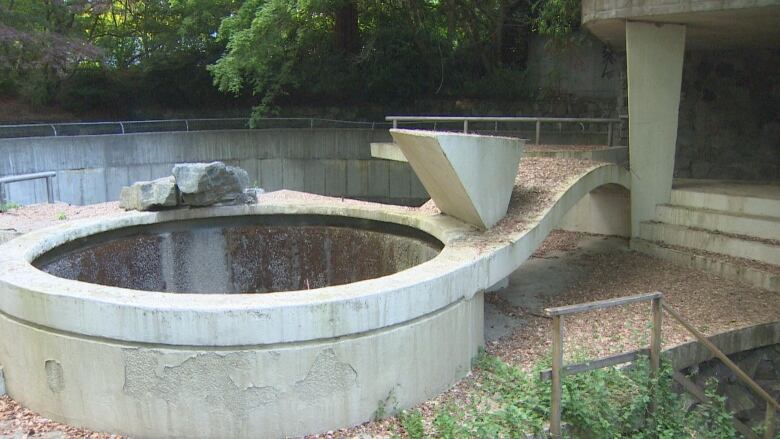 The current state of the Stanley Park polar bear enclosure.