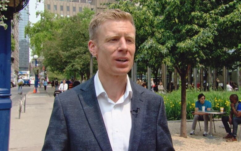 Toronto mayoral candidate Anthony Furey is pictured during an interview.