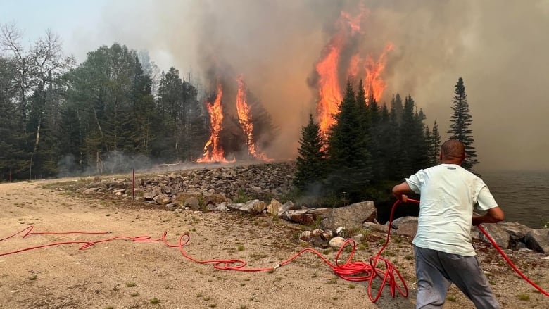 Between 20 to 25 firefighters and concerned community members remain in the Algonquin community of Rapid Lake to combat and monitor forest fires impacting their traditional territory.