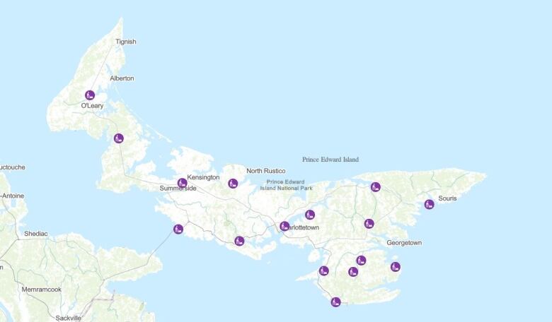 This map on the provincial website shows the public debris dropoff sites that were set up after post-tropical storm Fiona swept through in September. 