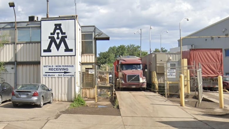 A photo outside of Hamilton scrap metal company American Iron & Metal.