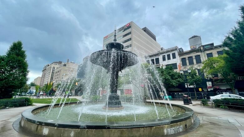 fountain with dirty water