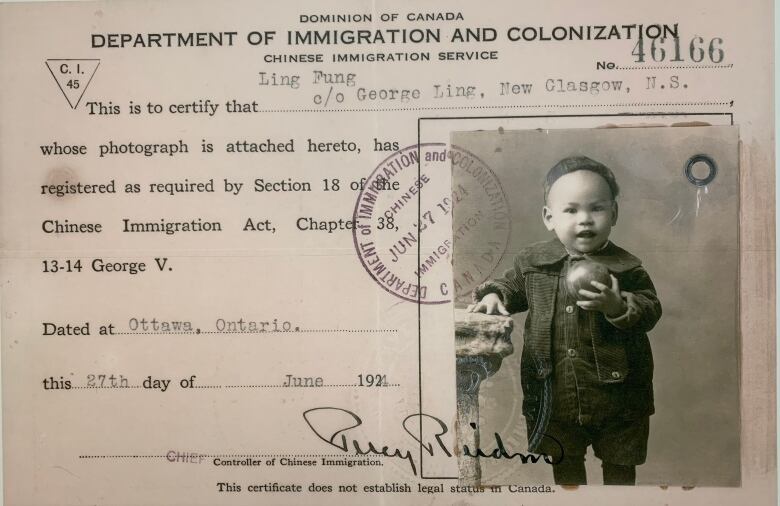 As part of the 1923 Chinese Exclusion Act, Chinese immigrants and Canadian-born Chinese people were required to carry immigration certificates. 