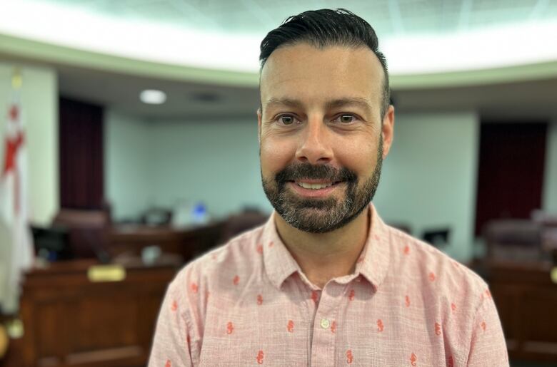 Justin Doiron is the councillor for Ward 2 at a Summerside council meeting.