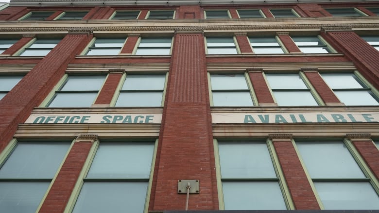 an empty office building