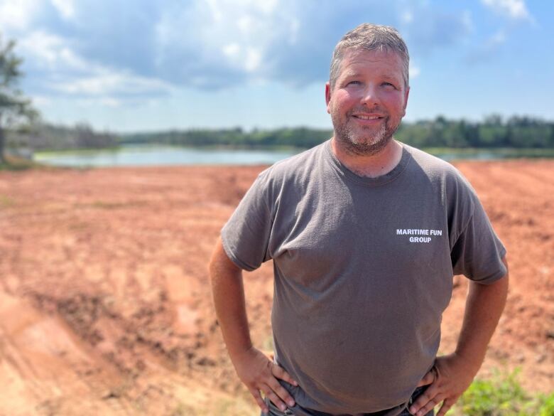 Matthew Jelley standing in field