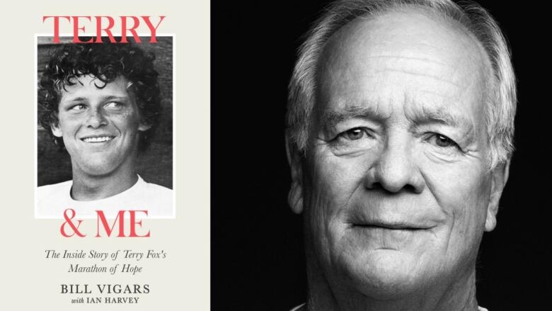 A book cover of a picture of a young man with curly hair, smiling. A black and white portrait of a man looking at the camera. 