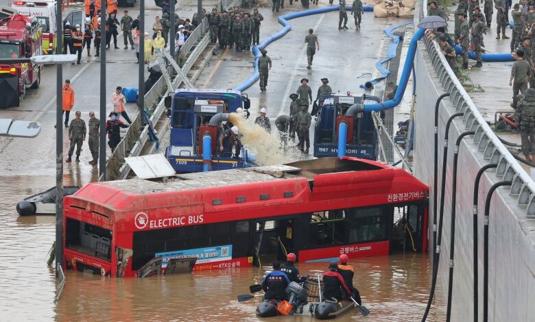 A flooded bus.