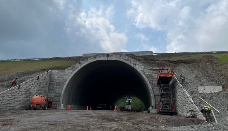 A large highway underpass.