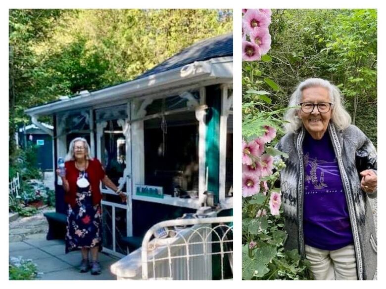 Betty Hogg outside her cabin in Port Albert, Ont., north of Goderich. At 89, Betty still spends much of the year at the cabin, which does not have running water.