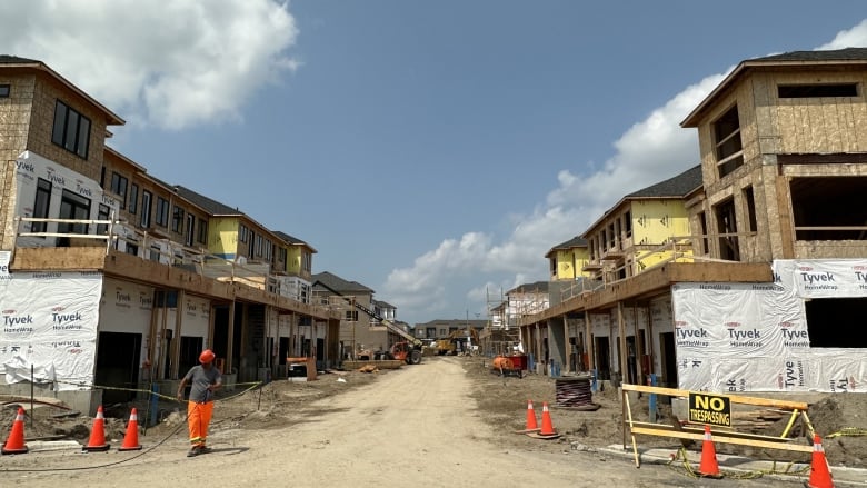 Houses under construction.