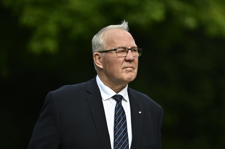 Bill Blair arrives for a cabinet swearing-in ceremony at Rideau Hall in Ottawa on Wednesday, July 26, 2023. 