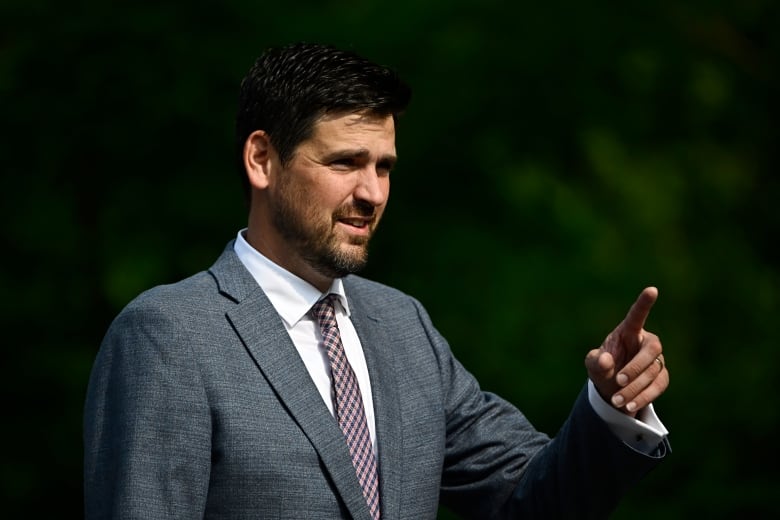 Sean Fraser arrives for a cabinet swearing-in ceremony at Rideau Hall in Ottawa on Wednesday, July 26, 2023.