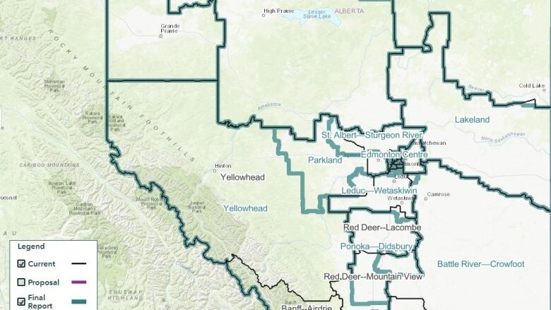 Alberta federal electoral map