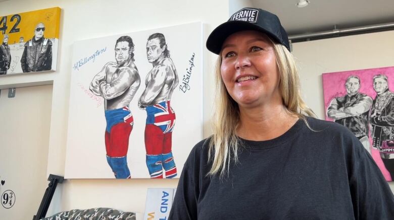 Calgary artist Kim Parrent has been painting portraits of pro wrestlers for several years now. A recent painting of wrestler Chris Jericho was stolen from Martha Hart's Jeep Rubicon before it could be auctioned off.