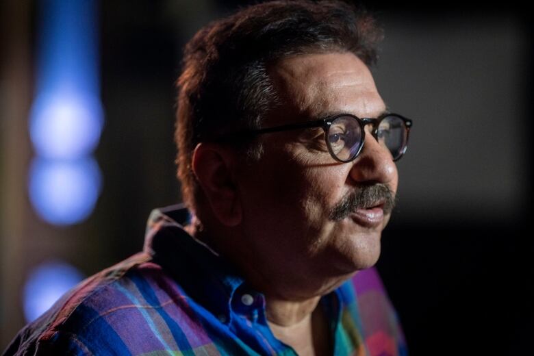 Feroz Abbas Khan, Director of Mughal E-Aza, is pictured as crews prepare for opening night at the Queen Elizabeth Theatre in Vancouver on August 3, 2023