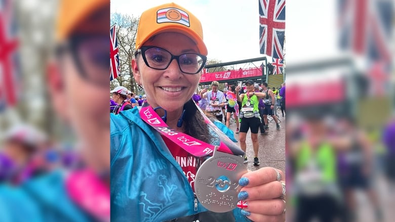 Robyn Michaud completed the 2023 London Marathon.