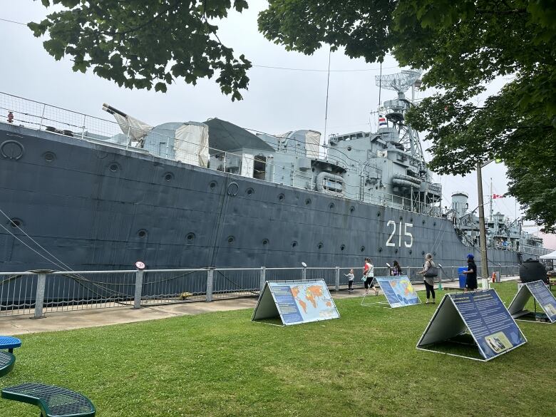 Ship on Hamilton bayfront