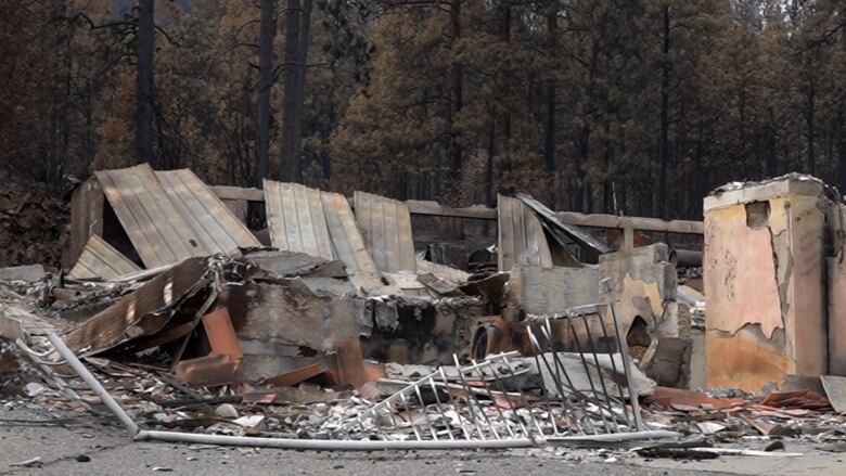 A destroyed home.