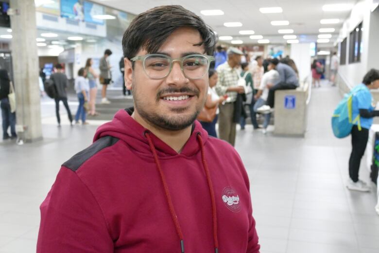 Keshav Malhotra, 20, arrived 10 days ago from India as an International student at University of Manitoba.