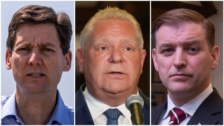 Headshots of three provincial premiers. 