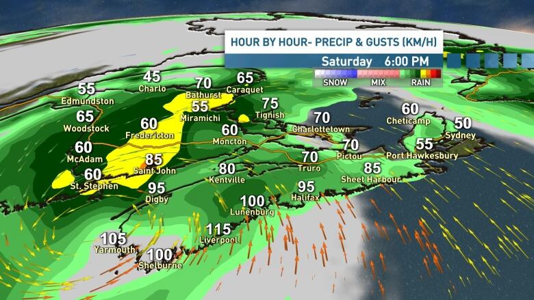 Lee looks set to make landfall in the region late afternoon or early evening as the periods of rain and gusty winds continue.