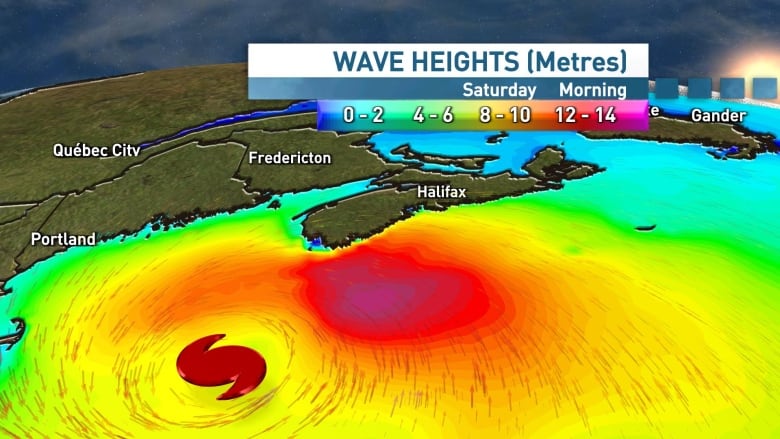 Hurricane Lee will bring a risk of coastal flooding on Saturday, especially along the Atlantic coastline of Nova Scotia.