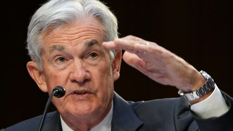 Federal Reserve chair Jerome Powell is shown.