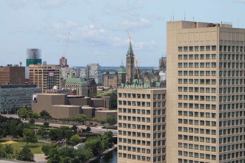 A brutalist building in Ottawa.