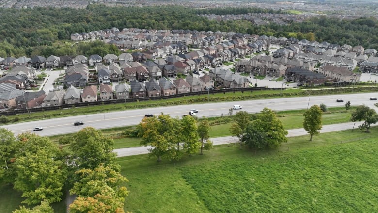 A drone image of an area that had been targeted for removal from the Greenbelt. This is what is known as Area 9 - Bathurst-King - east of Dufferin Street, south of Miller's Sideroad, west of Bathurst Street, in King Township.