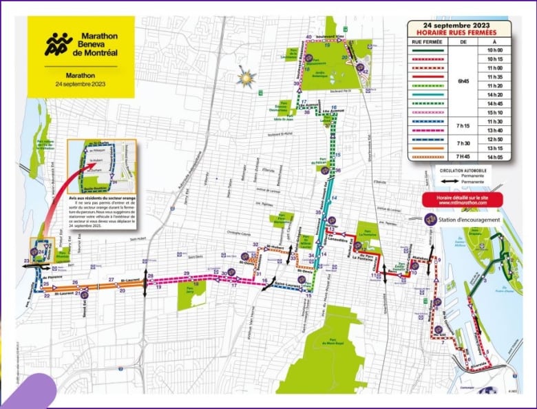 Road closures map