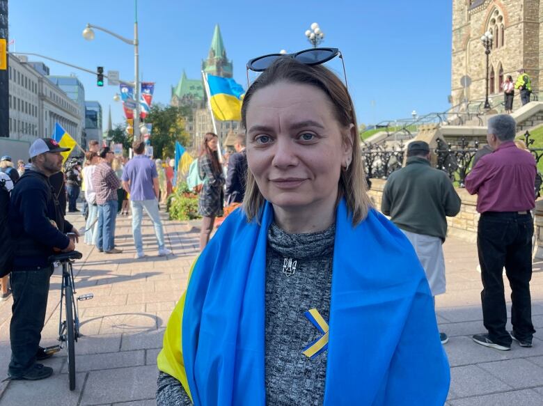 Olga Ialovenko was given the day off so she could come down to Parliament Hill.