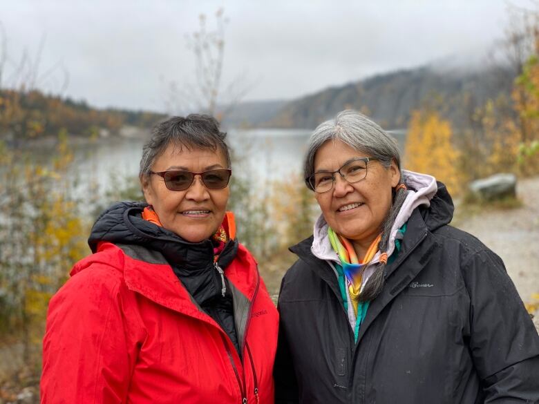 Two smiling women