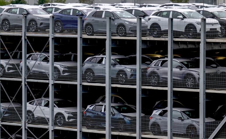 Electric vehicles stacked