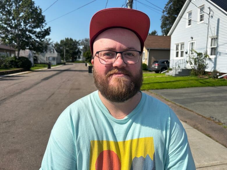 Karson McKeown standing on street. 