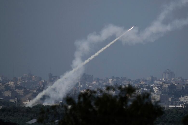 Rockets are fired toward Israel from the Gaza Strip