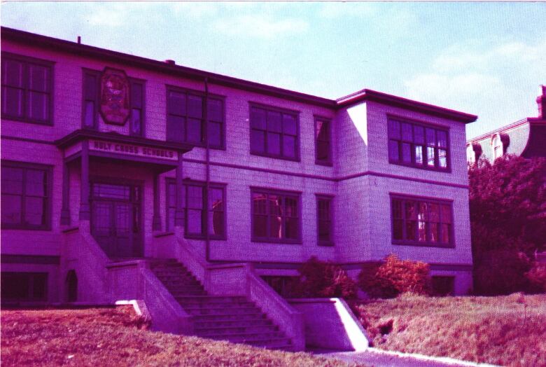 A photo of an old school, Holy Cross, on Patrick Street in St. John's.