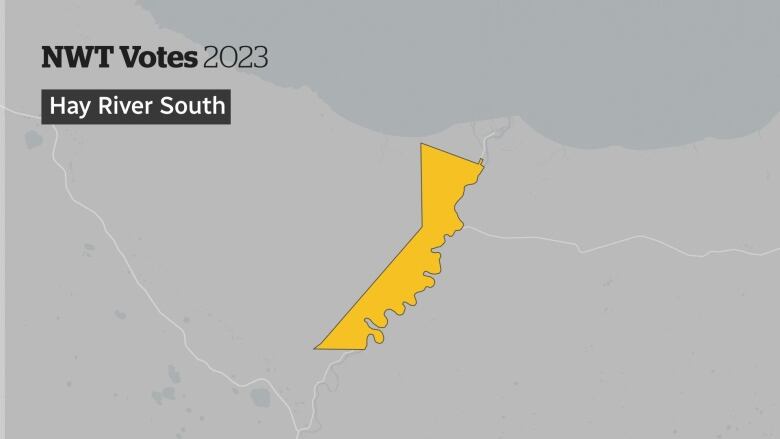 A map of an electoral district in the N.W.T.