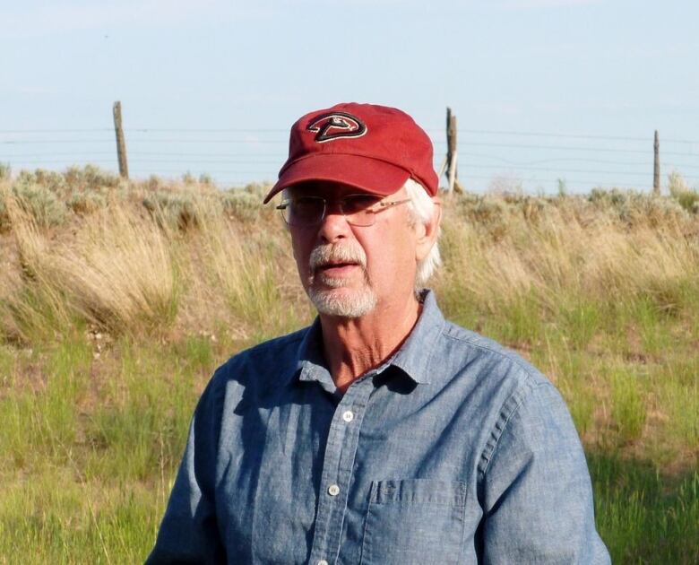 A man in a field.