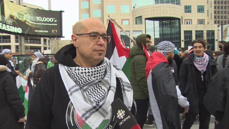 Ramsey Zeid, president of the Canadian Palestinian Association of Manitoba said they will continue assembling and having rallies until a ceasefire happens. 