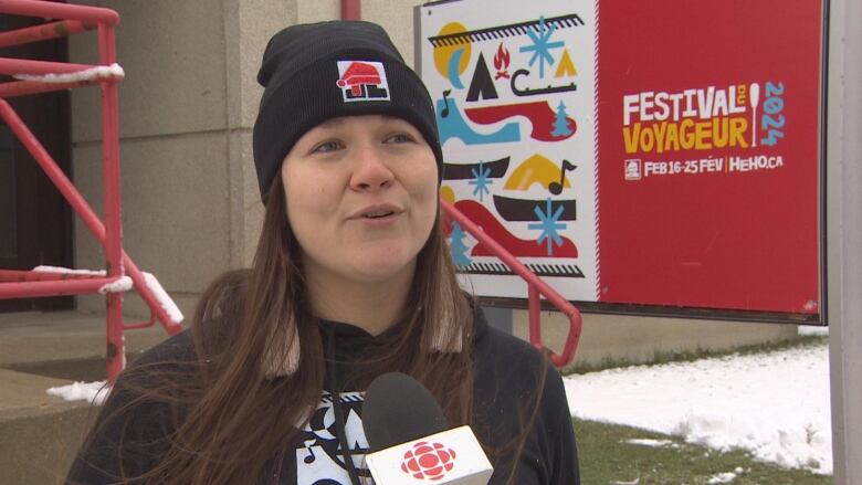 A woman in a toque 