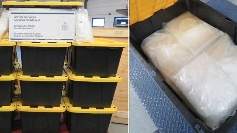 Drugs seized by the Canada Border Services Agency following the secondary inspection of a transport truck in March on the Windsor side of the Ambassador Bridge.