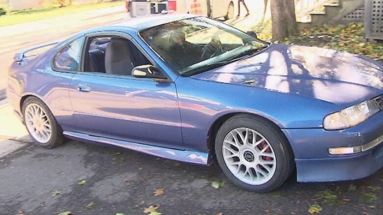 Blue Honda Prelude car